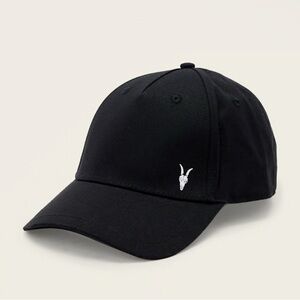 NEW AllSaints Fen embroidered baseball cap in black